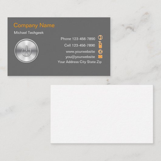 Computer Tech Visitekaartjes (Voorkant / Achterkant)