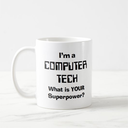 computer technicus koffiemok (Links)