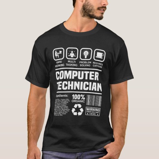 Computer Technicus Tshirt Gifts Grappige Computer (Voorkant)