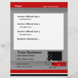 Computer Technists Services en Reparatiebrochure Flyer