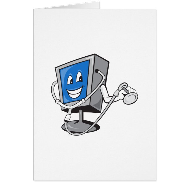 Computer TV Monitor met Doctor Stethoscoop (Voorkant)
