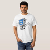 Computer TV Monitor met Doctor Stethoscoop T-shirt (Voorkant volledig)