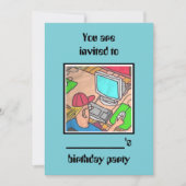 #computer verjaardagsfeest invite door dalDesignNZ Kaart (Voorkant)