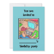 #computer verjaardagsfeest invite door dalDesignNZ