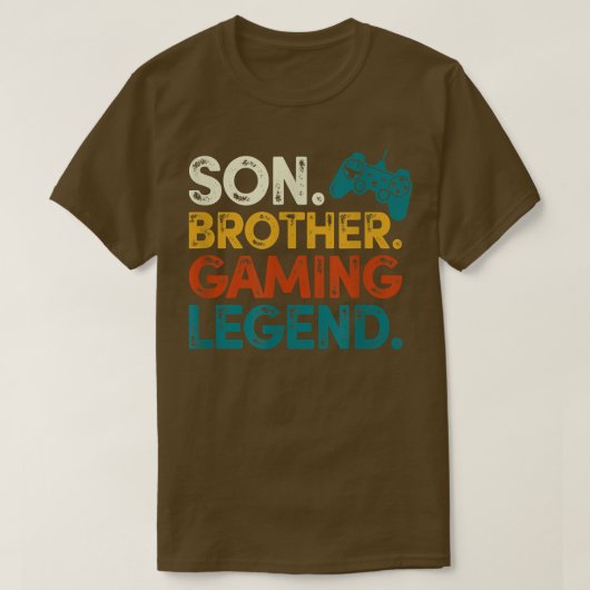 Computer Video game Geek son brother gaming legend T-shirt (Design voorkant)