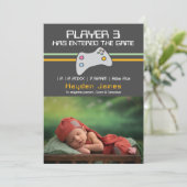 Computer Video Game Player heeft nieuwe baby ingev Kaart (Staand voorkant)