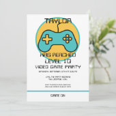 Computer Video Game Player Leveling Up Birthday Kaart (Staand voorkant)