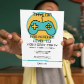 Computer Video Game Player Leveling Up Birthday Kaart