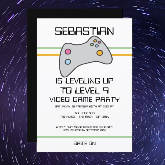 Computer Video Game Player Levensdag omhoog Kaart