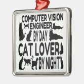 Computer Vision Engineer houdt van katten Metalen Ornament (Links)