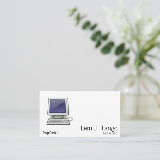 Computer Visitekaartje (Staand voorkant)