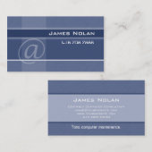 Computer Visitekaartjes Blauwe Abstracte hoek (Voorkant / Achterkant)