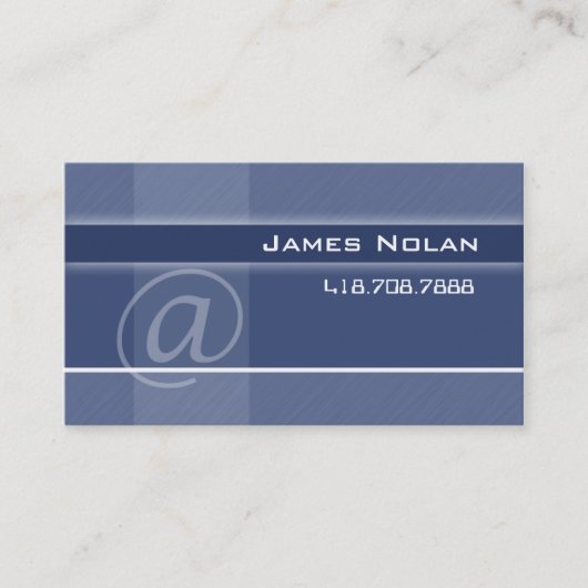 Computer Visitekaartjes Blauwe Abstracte hoek (Voorkant)