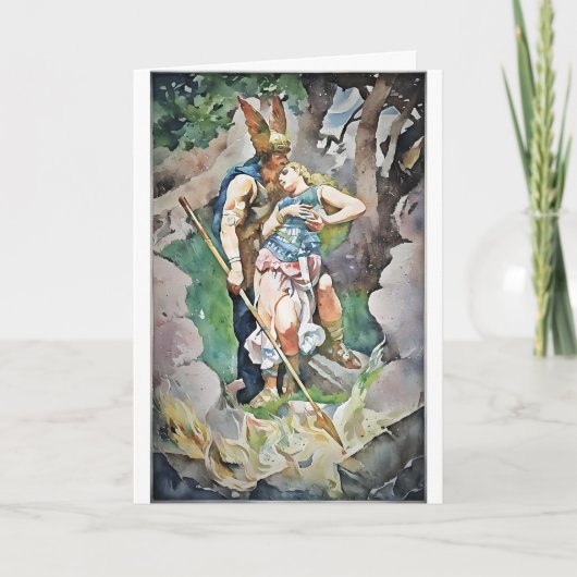 Computer Watercolor Viking opera kaart (Voorkant)