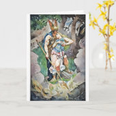 Computer Watercolor Viking opera kaart (Gele Bloem)