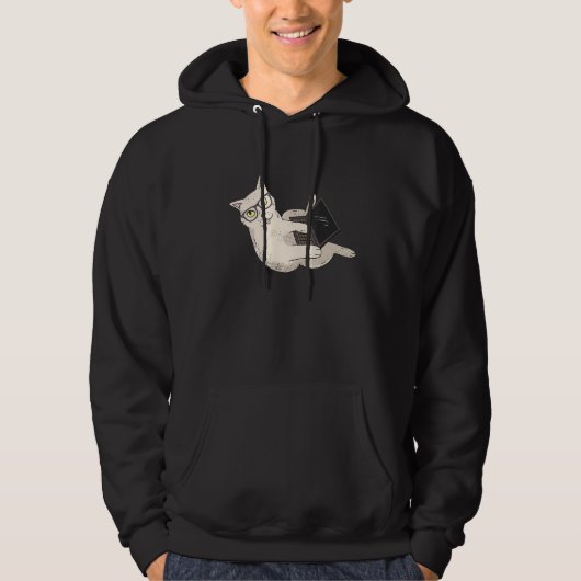 Computer Whisperer Cat IT Professionele Ingenieur Hoodie (Voorkant)