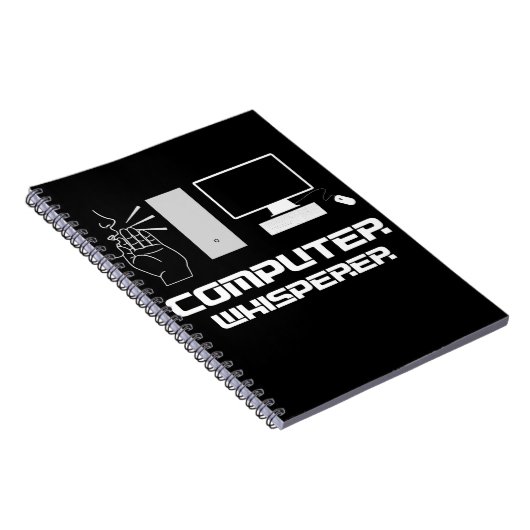 Computer Whisperer Funny Gamer IT Admin Programmer Notitieboek (Rechterzijde)