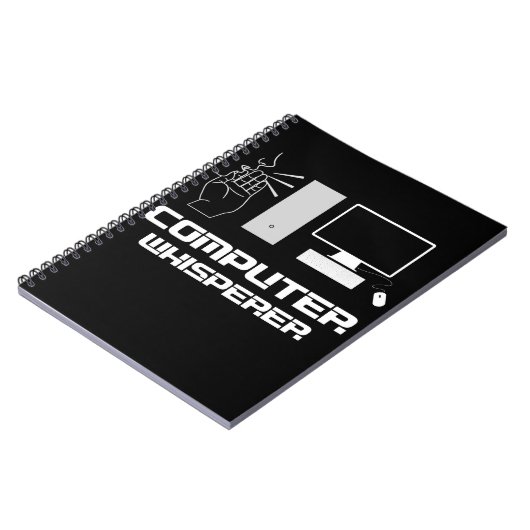 Computer Whisperer Funny Gamer IT Admin Programmer Notitieboek (Linkerzijde)