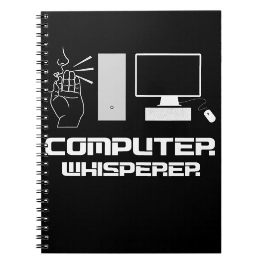 Computer Whisperer Funny Gamer IT Admin Programmer Notitieboek (Voorkant)
