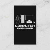 Computer Whisperer Funny Gamer IT Admin Programmer Visitekaartje (Voorkant)