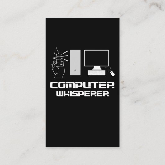Computer Whisperer Funny Gamer IT Admin Programmer Visitekaartje (Voorkant)