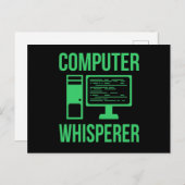 Computer Whisperer IT Tech Software Programmer Aankondigingskaart (Voorkant / Achterkant)