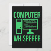 Computer Whisperer IT Tech Software Programmer Bedankkaart (Voorkant)