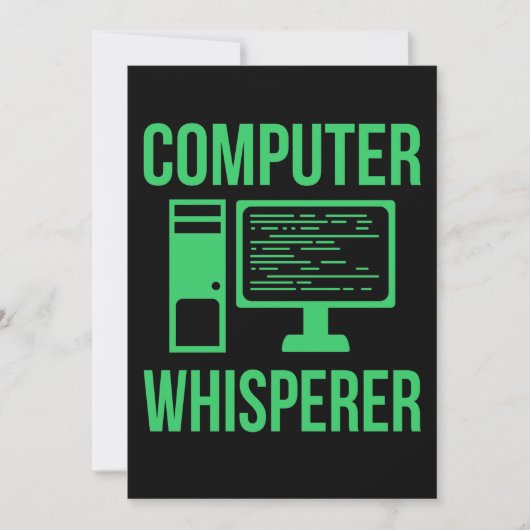 Computer Whisperer IT Tech Software Programmer Bedankkaart (Voorkant)