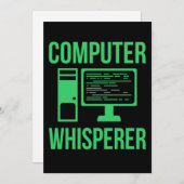 Computer Whisperer IT Tech Software Programmer Bedankkaart (Voorkant / Achterkant)