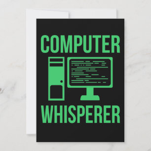 Computer Whisperer IT Tech Software Programmer Bedankkaart