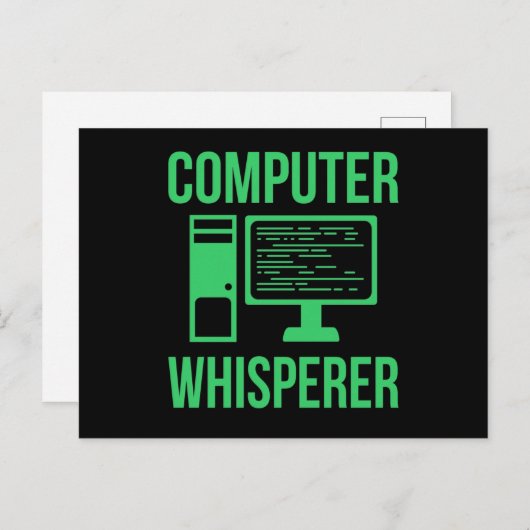 Computer Whisperer IT Tech Software Programmer Briefkaart (Voorkant / Achterkant)