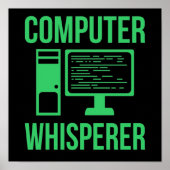 Computer Whisperer IT Tech Software Programmer Poster (Voorkant)