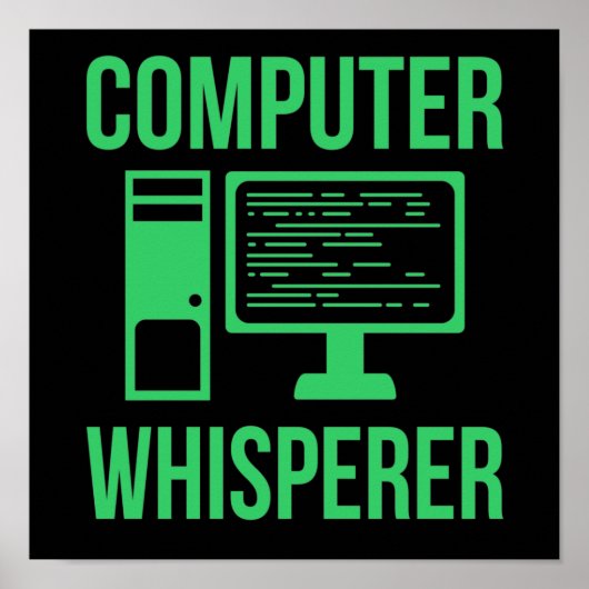 Computer Whisperer IT Tech Software Programmer Poster (Voorkant)