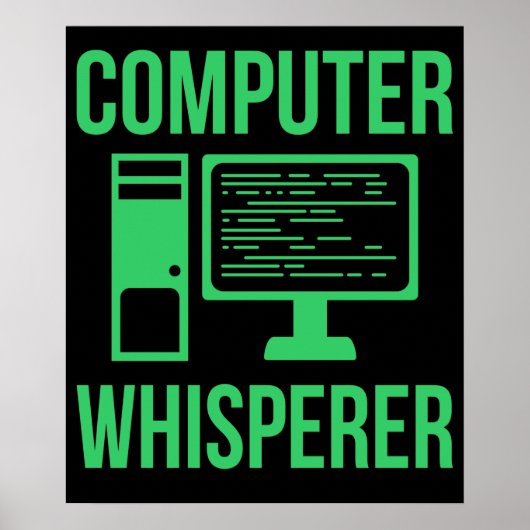 Computer Whisperer IT Tech Software Programmer Poster (Voorkant)