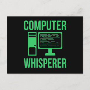 Computer Whisperer IT Tech Software Programmer Uitnodiging Briefkaart