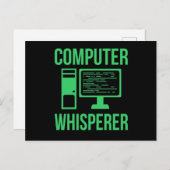 Computer Whisperer IT Tech Software Programmer Uitnodiging Briefkaart (Voorkant / Achterkant)