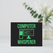 Computer Whisperer IT Tech Software Programmer Uitnodiging Briefkaart (Staand voorkant)