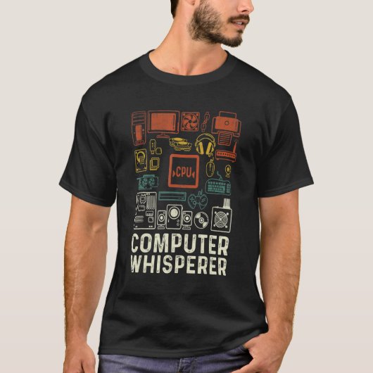 Computer Whisperer IT Tech Support Nerds Geek T-shirt (Voorkant)