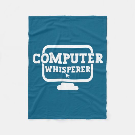 Computer Whisperer Tech Suprt Nerds Geek Funny N  Fleece Deken (Voorkant)