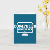 Computer Whisperer Tech Suprt Nerds Geek Funny N  Kaart (Gele Bloem)