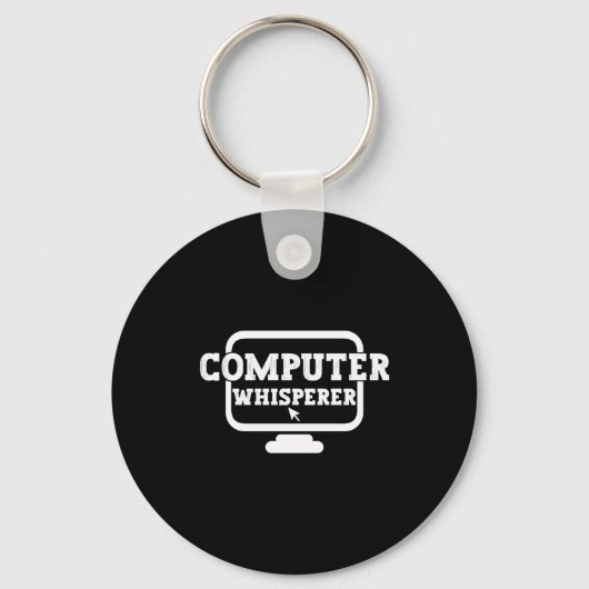 Computer Whisperer Tech Suprt Nerds Geek Funny N  Sleutelhanger (Voorkant)