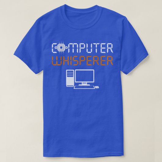 Computer Wisperer Programmer Costume Nerds Science T-shirt (Design voorkant)