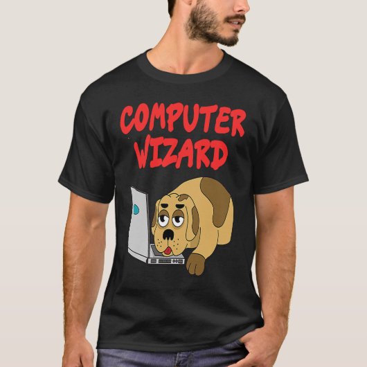 computer wizard programmeur nerd nieuwe computer t-shirt (Voorkant)