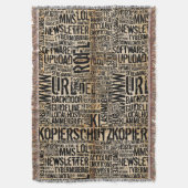 Computer Woordenboek - vintage Deken (Voorkant Verticaal)