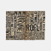 Computer Woordenboek - vintage Fleece Deken (Voorkant (Horizontaal))