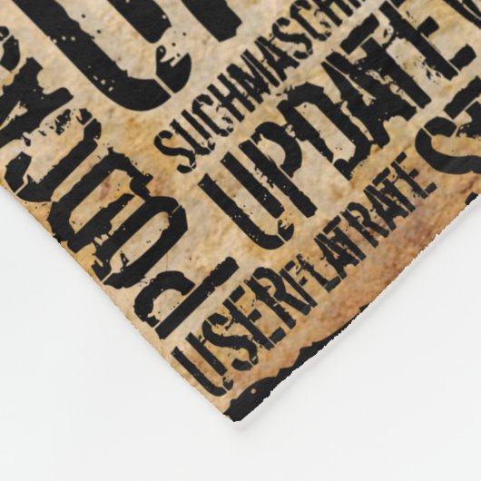 Computer Woordenboek - vintage Fleece Deken (Hoek)