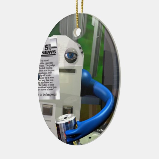 Computer Worker Keramisch Ornament (Links)