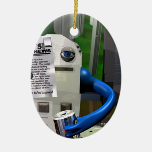 Computer Worker Keramisch Ornament (Voorkant)