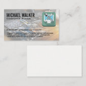 Computer Wrench Repair Logo | Technicus aan het we Visitekaartje (Voorkant / Achterkant)