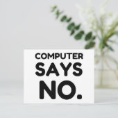 COMPUTER ZEGT NEEN BRIEFKAART (Staand voorkant)